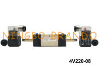 BSPT 1/4 &quot;4V220-08 Van khí nén loại khí nén AirTAC Đèn điều khiển điện đôi DC24V