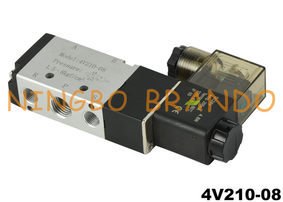 4V210-08 5/2 Way 1/4'' Van điện từ khí nén điều khiển không khí DC24V DC24V