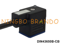 DIN43650 Mẫu B Đầu nối cuộn dây điện từ cáp đúc IP67 có đèn LED