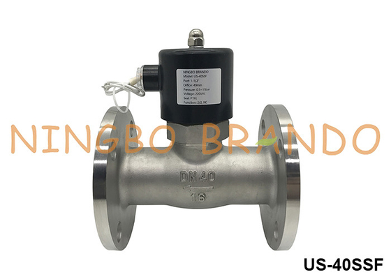 DN40 Flanged Steam Hot Water Stainless Steel Solenoid Valve 1.5'' 24V 110V 220V