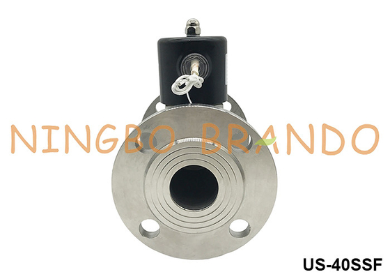 DN40 Flanged Steam Hot Water Stainless Steel Solenoid Valve 1.5'' 24V 110V 220V
