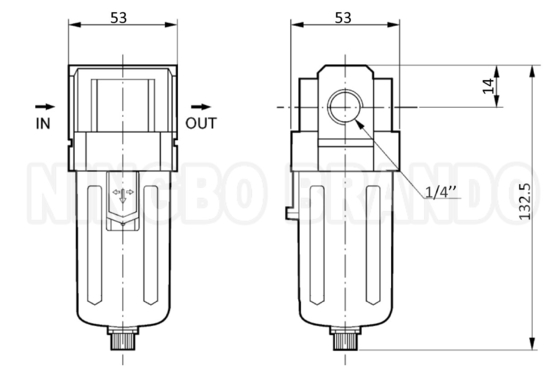SMC loại AF3000-02 AF3000-03 Bộ lọc không khí khí cho kết hợp FRL