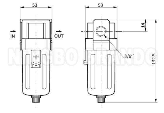 SMC loại AF3000-02 AF3000-03 Bộ lọc không khí khí cho kết hợp FRL