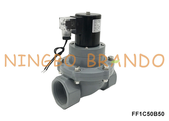 2' DN50 chống ăn mòn CPVC Solenoid Valve cho axit hóa học 24V 220V