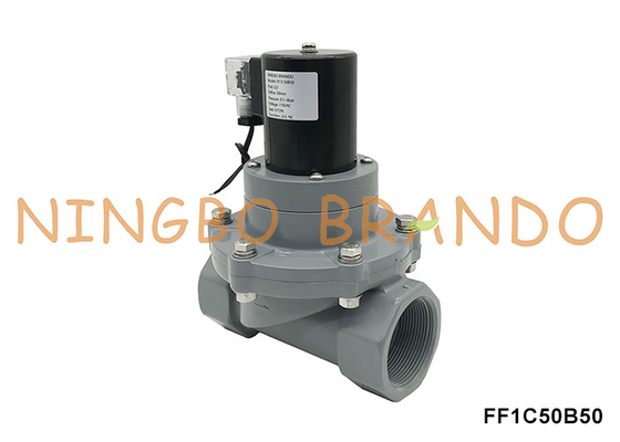 2' DN50 chống ăn mòn CPVC Solenoid Valve cho axit hóa học 24V 220V