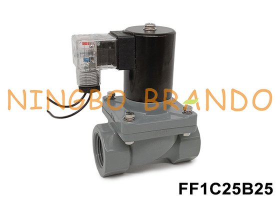 1' DN25 van điện tử chống ăn mòn với thân CPVC 24V 110V 220V
