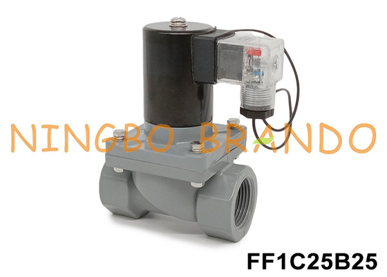 1' DN25 van điện tử chống ăn mòn với thân CPVC 24V 110V 220V