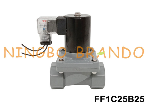 1' DN25 van điện tử chống ăn mòn với thân CPVC 24V 110V 220V