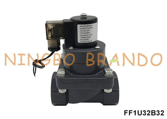 1-1/4' DN32 chống ăn mòn UPVC Solenoid Valve cho axit hóa học 24V 220V