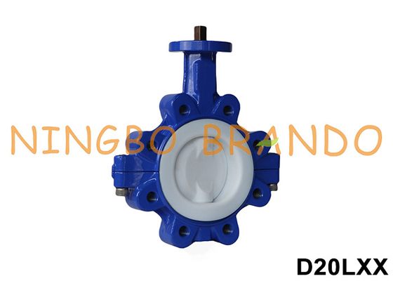 DN40 đến DN600 Ventil Bướm loại Lug không đầu với lót PTFE