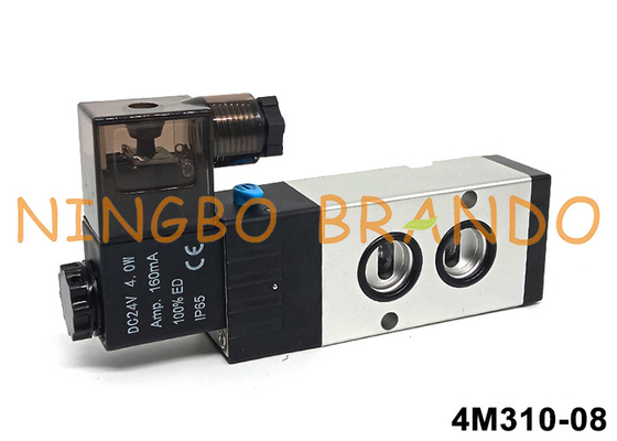 Airtac loại 4M310-08 Namur Pilot Solenoid Valve 5/2 Way 24V 220V