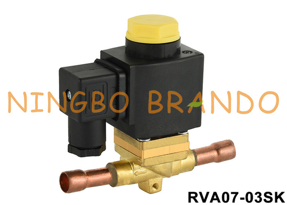 2 Way 3/8' Solder bình thường mở tủ lạnh van điện tử 12V 24V 110V 220V