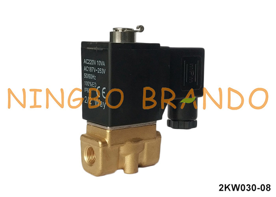 2KW030-08 Airtac loại bình thường mở Brass Solenoid Valve 220V 110V 24V 1/4'