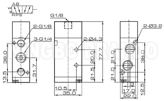 4A210-08 1/4' Pneumatic Air Pilot Valve với thân hợp kim nhôm