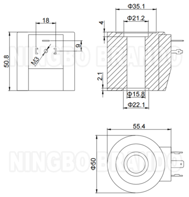 Chất làm lạnh Ammonium Solenoid Valve Coil DC24V AC110V AC220V 22VA 15W