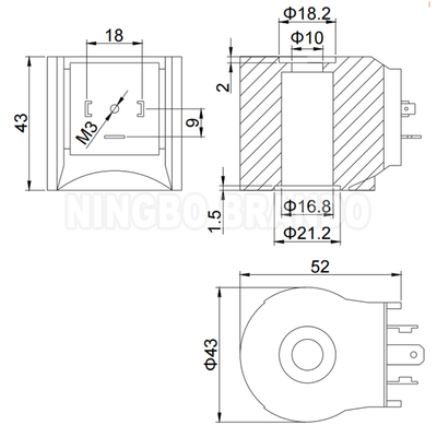 CEME loại B12 C57 Cúp van điện tử 12VDC 24VDC 110VAC 220VAC