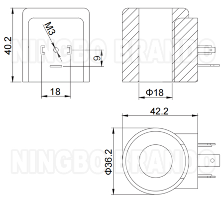 Vòng cuộn điện tử thủy lực loại Hydac 3000489 12V 3000249 24V 300315 110V 3002594 220V