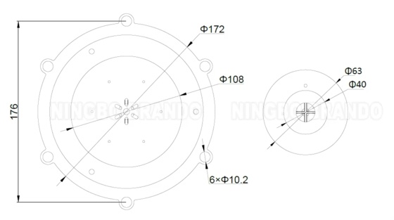 M/D102 TPE Diaphragm Kit cho 3.5'' 4' Autel Dust Collector Pulse Jet Valve