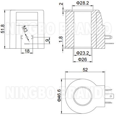 Cuộn dây van điện từ thủy lực Yuken loại DSG-03 DC12V DC24V 28W 38W