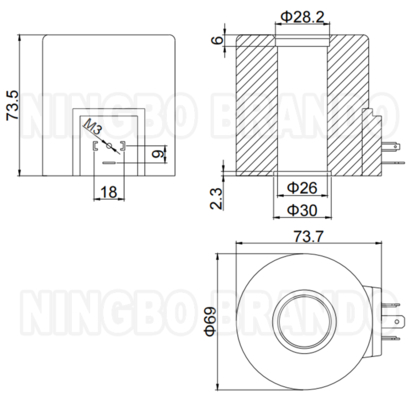 Vòng cuộn điện điện lực thủy lực cho Yuken DSG-03 Series Valve hướng 12V 24V 220V