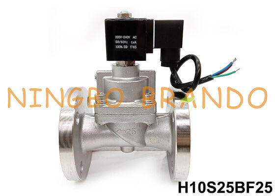 100 bar 1' Flange thép không gỉ van điện tử áp suất cao 24V 220V