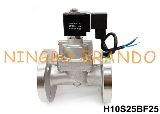100 bar 1' Flange thép không gỉ van điện tử áp suất cao 24V 220V