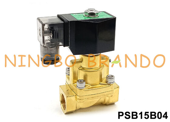 Van solenoid hơi bằng đồng thau 25 bar 1/2'' 24VDC 110VAC 220VAC