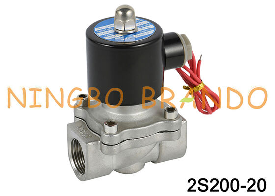 2S200-20 3/4 '' 2/2 Way Norally đóng nước thép không gỉ Solenoid van