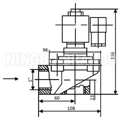 WXYD TDF-Z-25 1 'cửa van xung góc phải cho bộ lọc túi công nghiệp