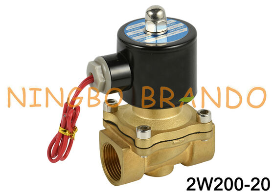 2W200-20 3/4 'Brass Solenoid Valve 2/2 Way Thông thường đóng 24V 110V 220V