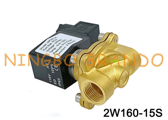 1/2 '' 2W160-15 Van điện từ bằng đồng thường đóng 2 chiều