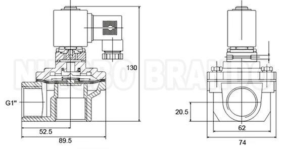 Huaneng Type 1' 'MD125 Right Angle Pulse Jet Valve cho máy thu bụi