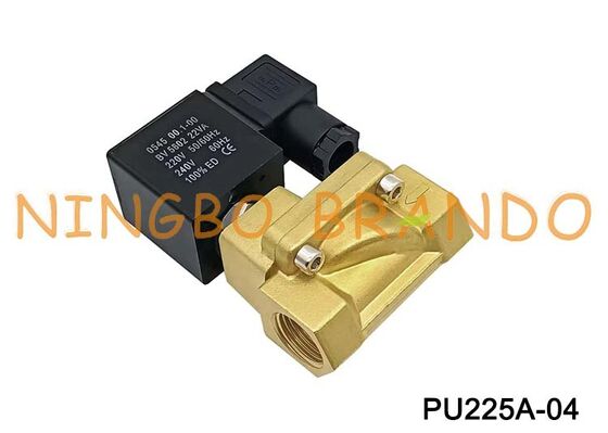 Shako Loại PU225A-04 1/2 '' Van điện từ bằng đồng thường đóng 2 chiều 24V 110V 220V