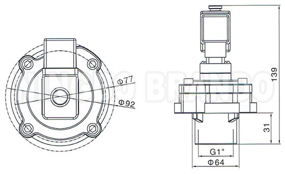 HUANENG MD325 Đắm 1' Pulse Jet Valve 24V 110V 220V
