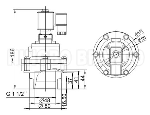 HUANENG MD340S Thắm đầy đủ 1-1 / 2 '' van xung 24V 110V 220V