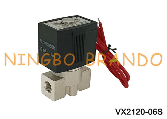 Van điện từ bằng thép không gỉ loại Vx2120 1/4 '' 2/2 chiều 220V 24V