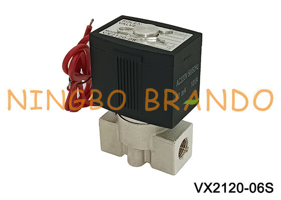 Van điện từ bằng thép không gỉ loại Vx2120 1/4 '' 2/2 chiều 220V 24V