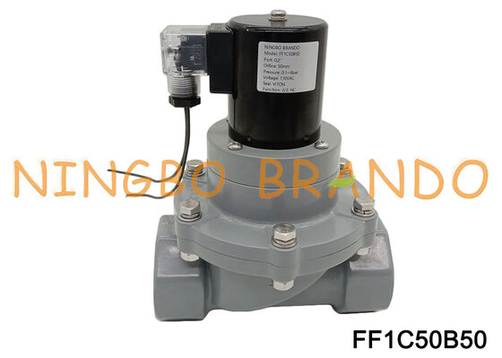 2 '' Inch Chống ăn mòn Nước muối Axit điện Solenoid Van CPVC DN50