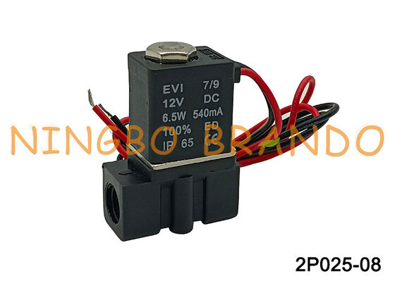 2P0250-08 Van điện từ 2 chiều Van điện từ khí nén bằng nhựa 1/4 ''