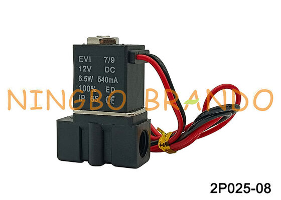 2P0250-08 Van điện từ 2 chiều Van điện từ khí nén bằng nhựa 1/4 ''
