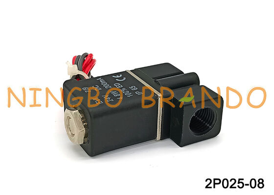 2P025-08 Van điện từ tác động trực tiếp bằng khí nén bằng nhựa cho nước không khí DC24V