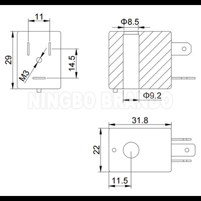 DairYMASTER sữa Pulsator Solenoid Valve Coil P206 12VDC 7W 7.5W