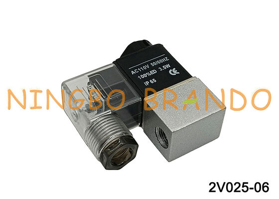 Airtac Loại 2V025-06 1/8 '' Van điều khiển chất lỏng 2/2way 110VAC AC110V