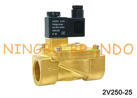 Airtac Loại 2V250-25 Van điện từ 2 chiều Van khí AC220V 110V DC12V 24V