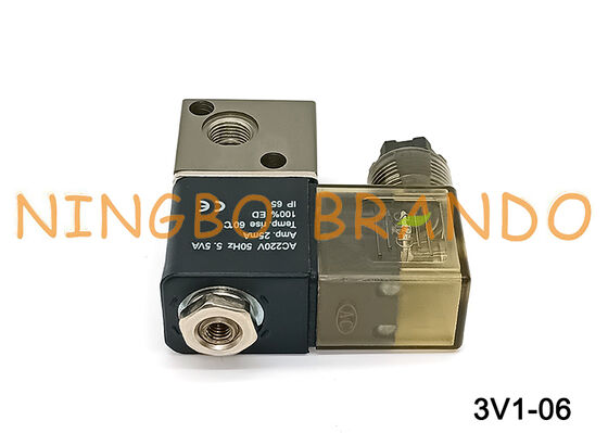 Van điện từ dòng 3V1 Van khí điện từ 3/2 chiều Airtac loại 3V1-06