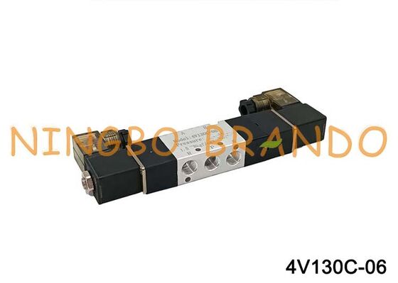 Airtac Loại 4V130C-06 Van khí điện từ 3 vị trí 5 cổng 1/8 '' Van điều khiển khí nén