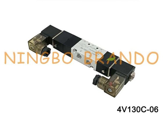 Airtac Loại 4V130C-06 Van khí điện từ 3 vị trí 5 cổng 1/8 '' Van điều khiển khí nén