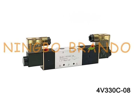 AIRTAC Loại Van Điện Từ Van Khí 4V330C-08 DC 12V 24V AC 110V 220V