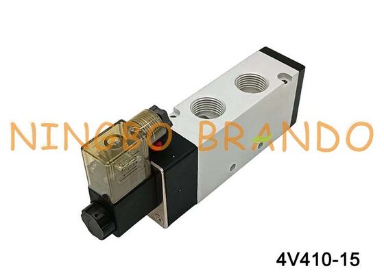AIRTAC Loại 1/2 '' Van khí điện từ 4V410-15 12V 24V 110V 220V Cuộn dây đơn 2 vị trí 5 chiều