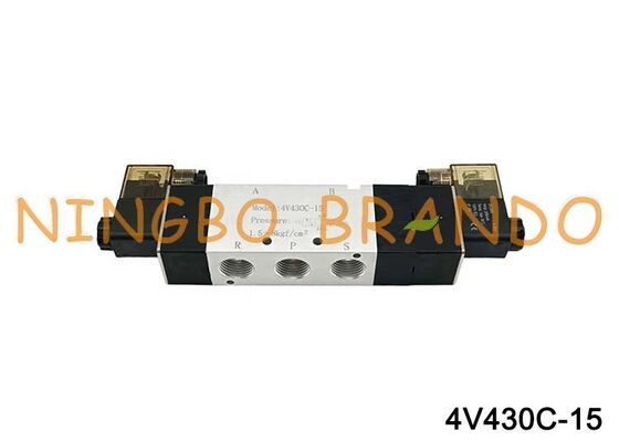 Airtac Loại 4V430C-15 Van khí điện từ 5/3 chiều 4V400 Series